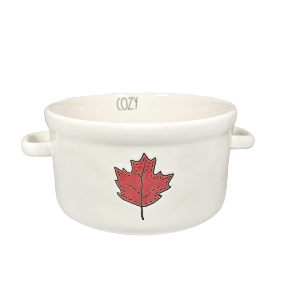 NEW Rae Dunn COZY🍁 Bowl/Crock with Handles